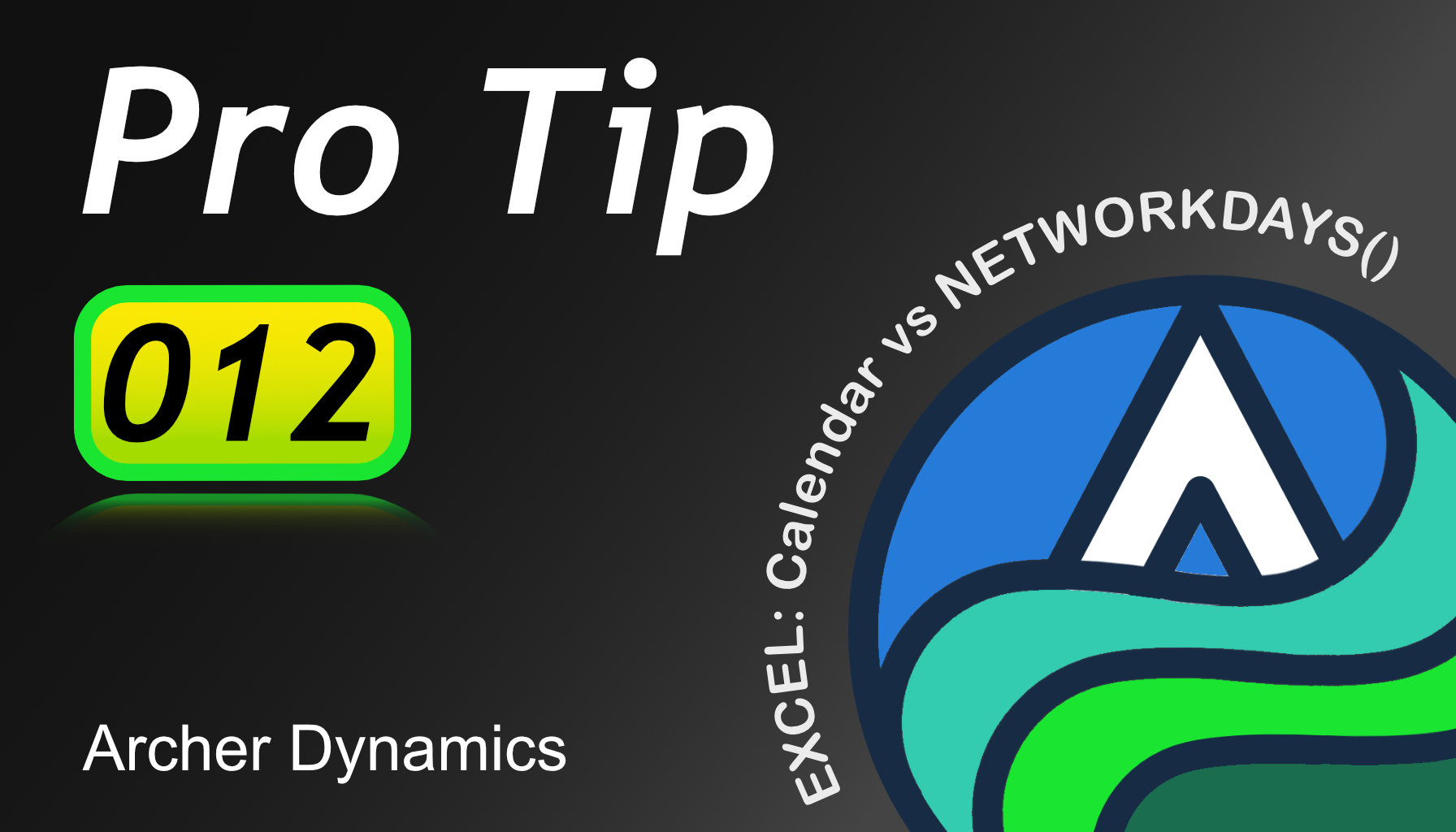 EXCEL: Calendar vs NETWORKDAYS()